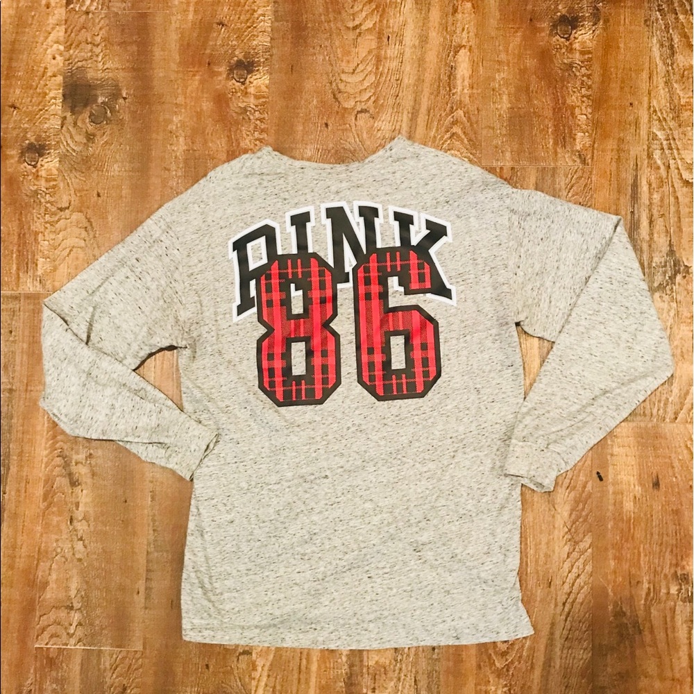 Victoria Secret “PINK” Grey/Red Long T-Shirt
